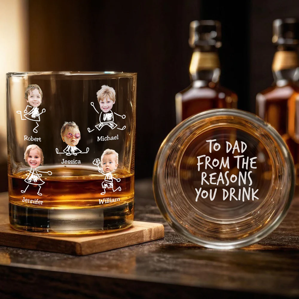 Custom Photo To Dad From The Reasons You Drink Rock Glass N304 890879 - Image 5