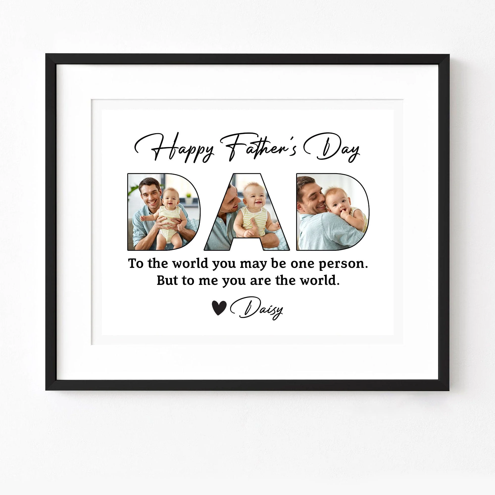 Custom Photo To Me You Are The World Father's Day Color Picture Frame TA29 890937 - Image 4