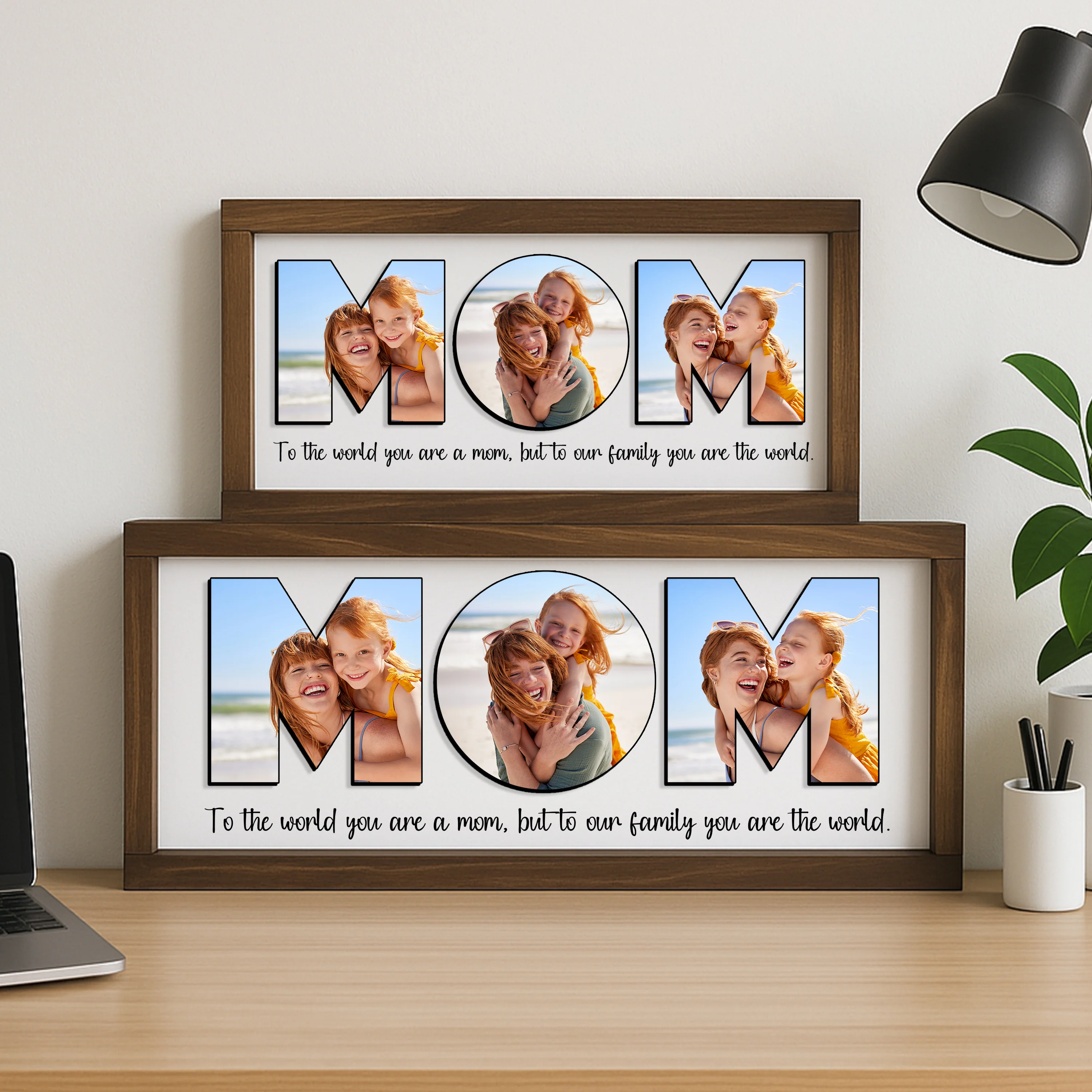 Custom Photo To Our Family You Are The World Photo Frame For Family TH10 169015 - Image 3