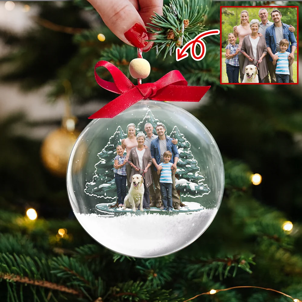Custom Photo Together Is Our Favorite Place 3D Ball Ornament For Christmas TH10 896069 - Image 8