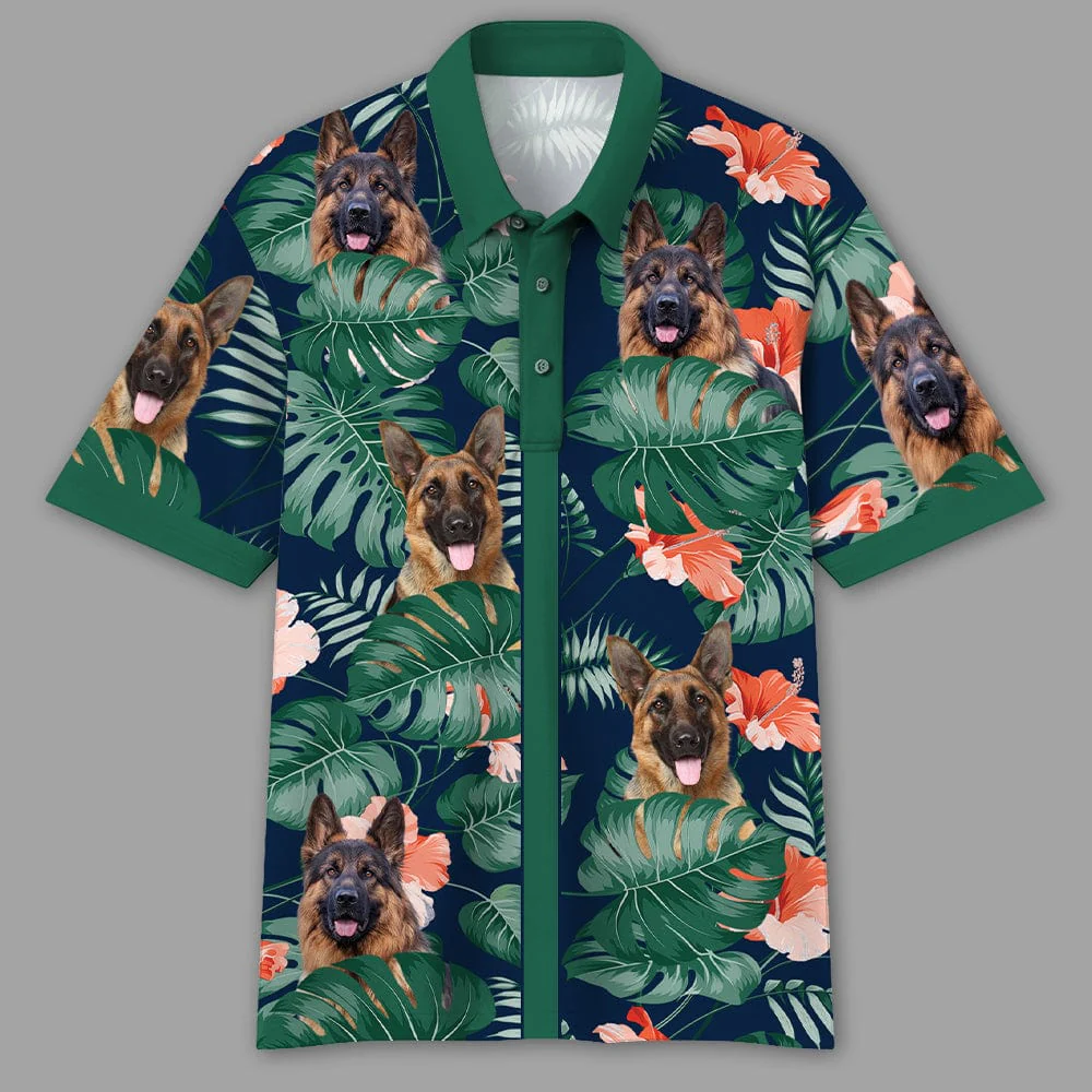 Custom Photo Tropical Style Dog Cat Polo Shirt TH10 891071 - Image 3