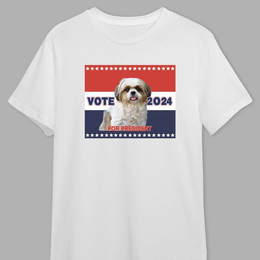Custom Photo Vote For President 2024 Dog Shirt T368 889463 - Image 2