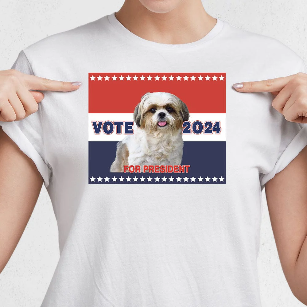 Custom Photo Vote For President 2024 Dog Shirt T368 889463 - Image 4