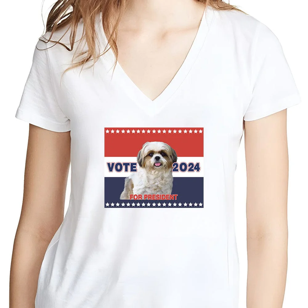 Custom Photo Vote For President 2024 Dog Shirt T368 889463 - Image 5