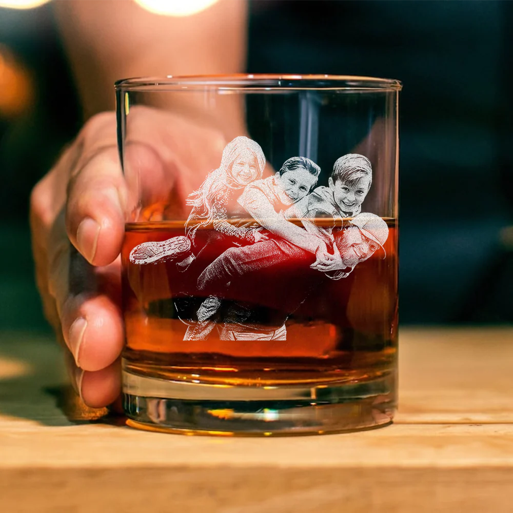 Custom Photo We Love You Daddy Happy Father's Day Whiskey Glass TH10 892793 - Image 8