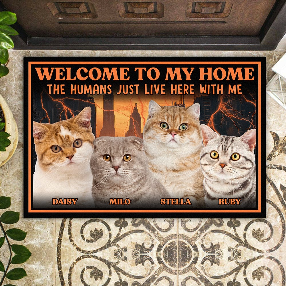 Custom Photo Welcome To My Home Cat Doormat DA199 890623