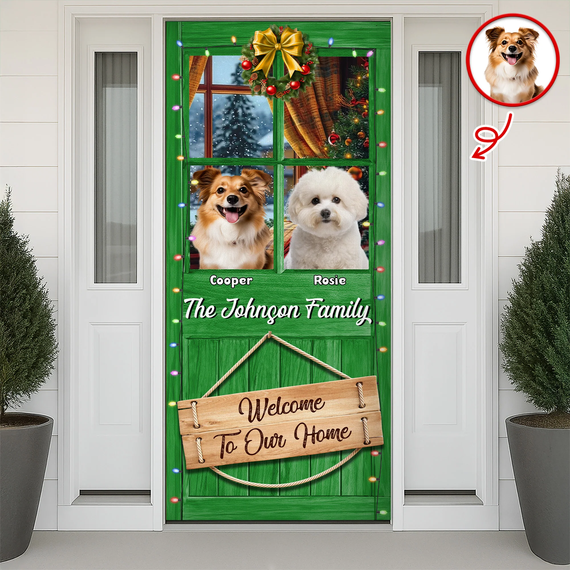 Custom Photo Welcome To My Home Door Cover For Dog Lover TH10 896539 - Image 8