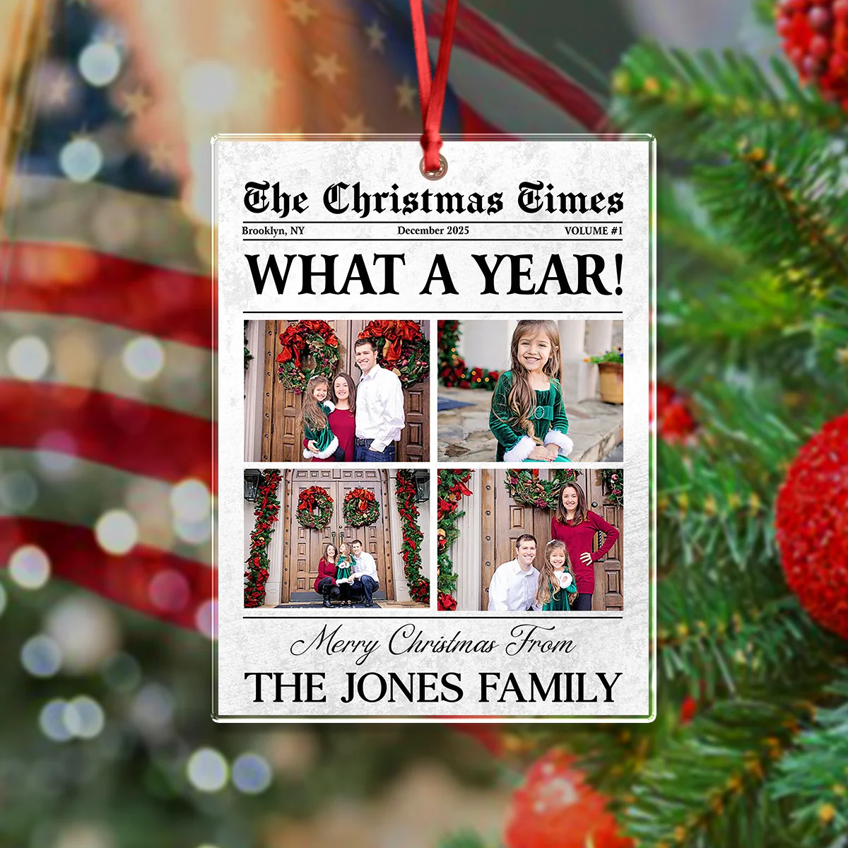 Custom Photo What A Year Acrylic Ornament For Family TH10 894437 - Image 2