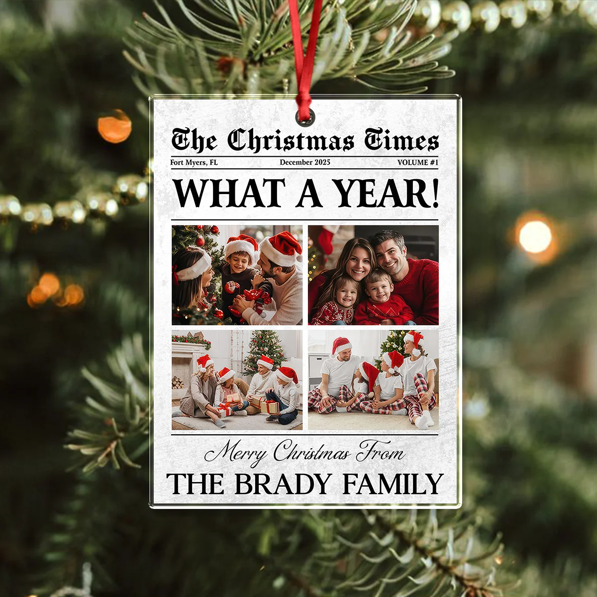 Custom Photo What A Year Acrylic Ornament For Family TH10 894437 - Image 3