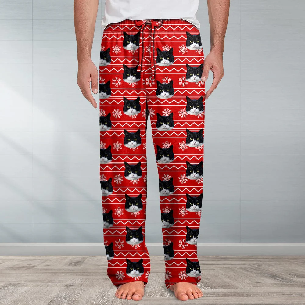 Custom Photo With Christmas Pattern Dog Cat Man's Pants TH10 891479 - Image 4