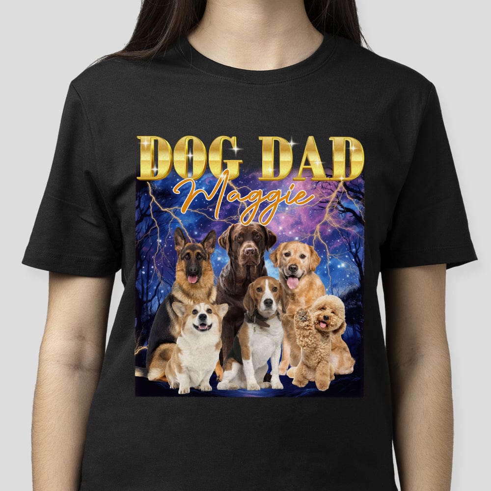 Custom Pet Photo With Gradient Text Vintage Retro Shirt K228 889723