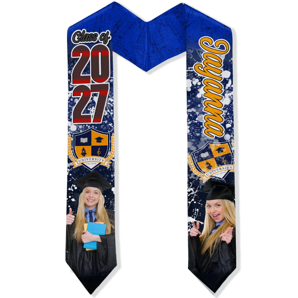 Custom Photo With Grunge Graduation Stoles N369 890697 CH07 - Image 29