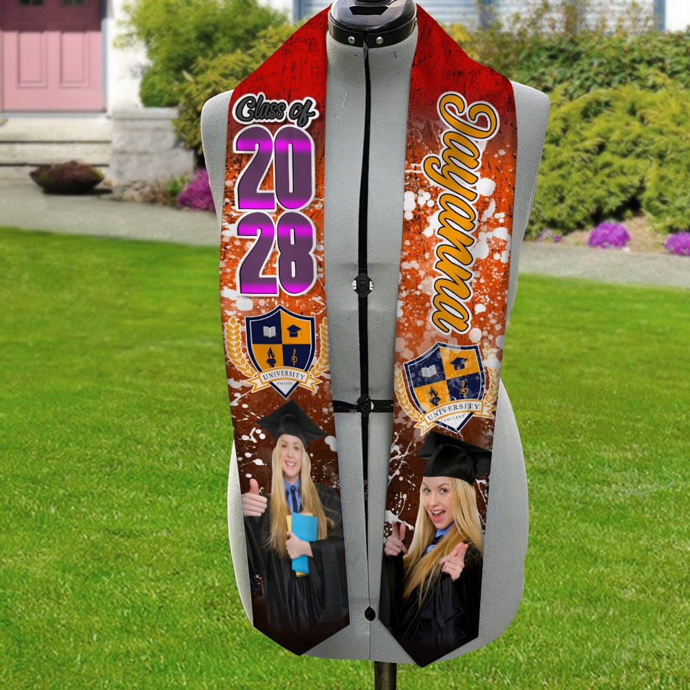 Custom Photo With Grunge Graduation Stoles N369 890697 CH07 - Image 33
