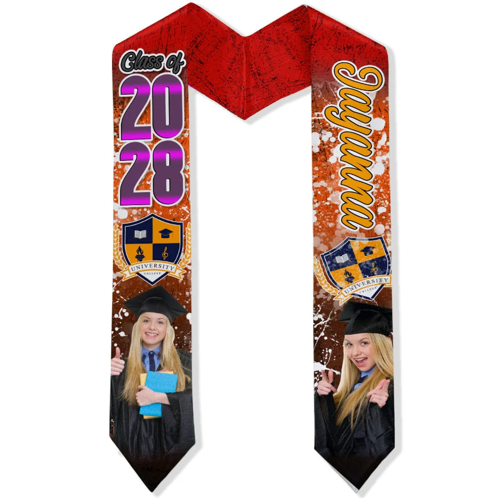 Custom Photo With Grunge Graduation Stoles N369 890697 CH07 - Image 37