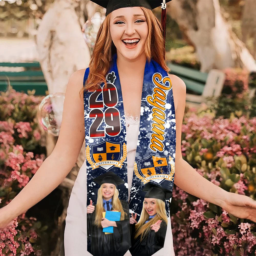 Custom Photo With Grunge Graduation Stoles N369 890697 CH07 - Image 39