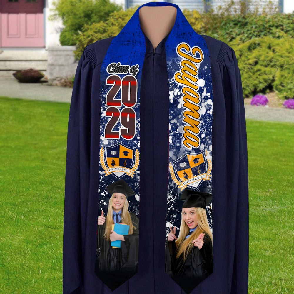 Custom Photo With Grunge Graduation Stoles N369 890697 CH07 - Image 45