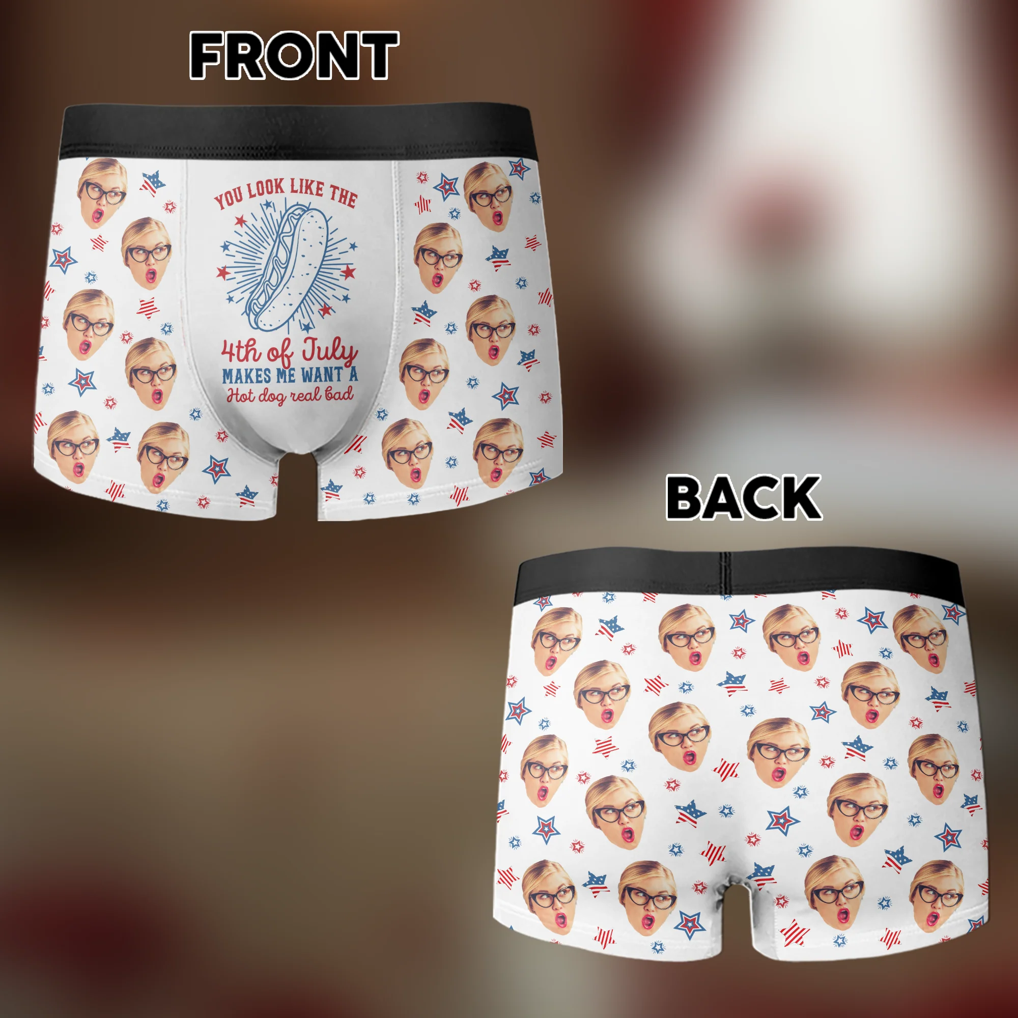 Custom Photo You Look Like The Hot Dog Funny Gift For Boyfriend Boxer TH10 894083 - Image 6