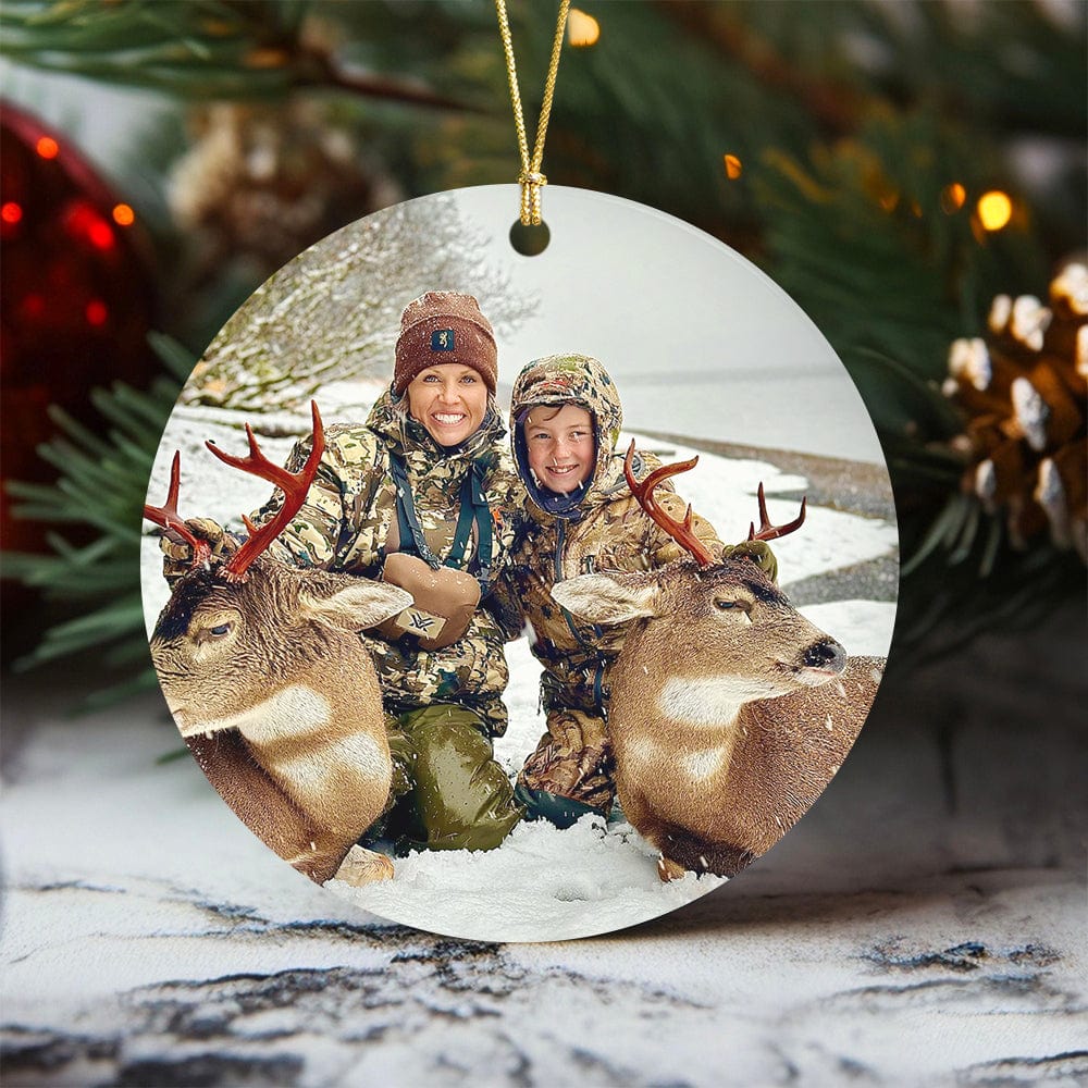 Custom Photo Your Deer Hunt Ceramic Ornament TH10 892169