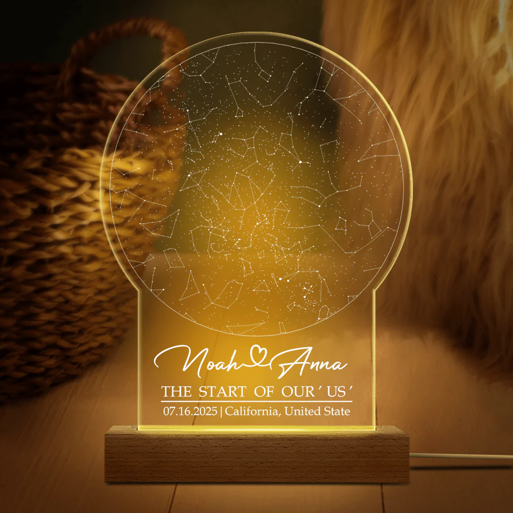 Custom Star Map By Date Anniversary Gift Acrylic Plaque LED Night Light TH10 892277 - Image 3