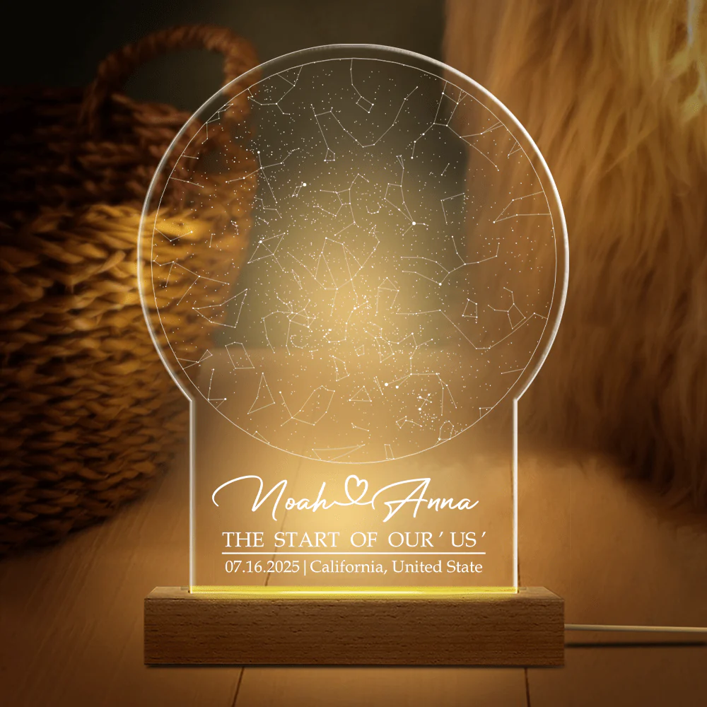 Custom Star Map By Date Anniversary Gift Acrylic Plaque LED Night Light TH10 892277 - Image 4