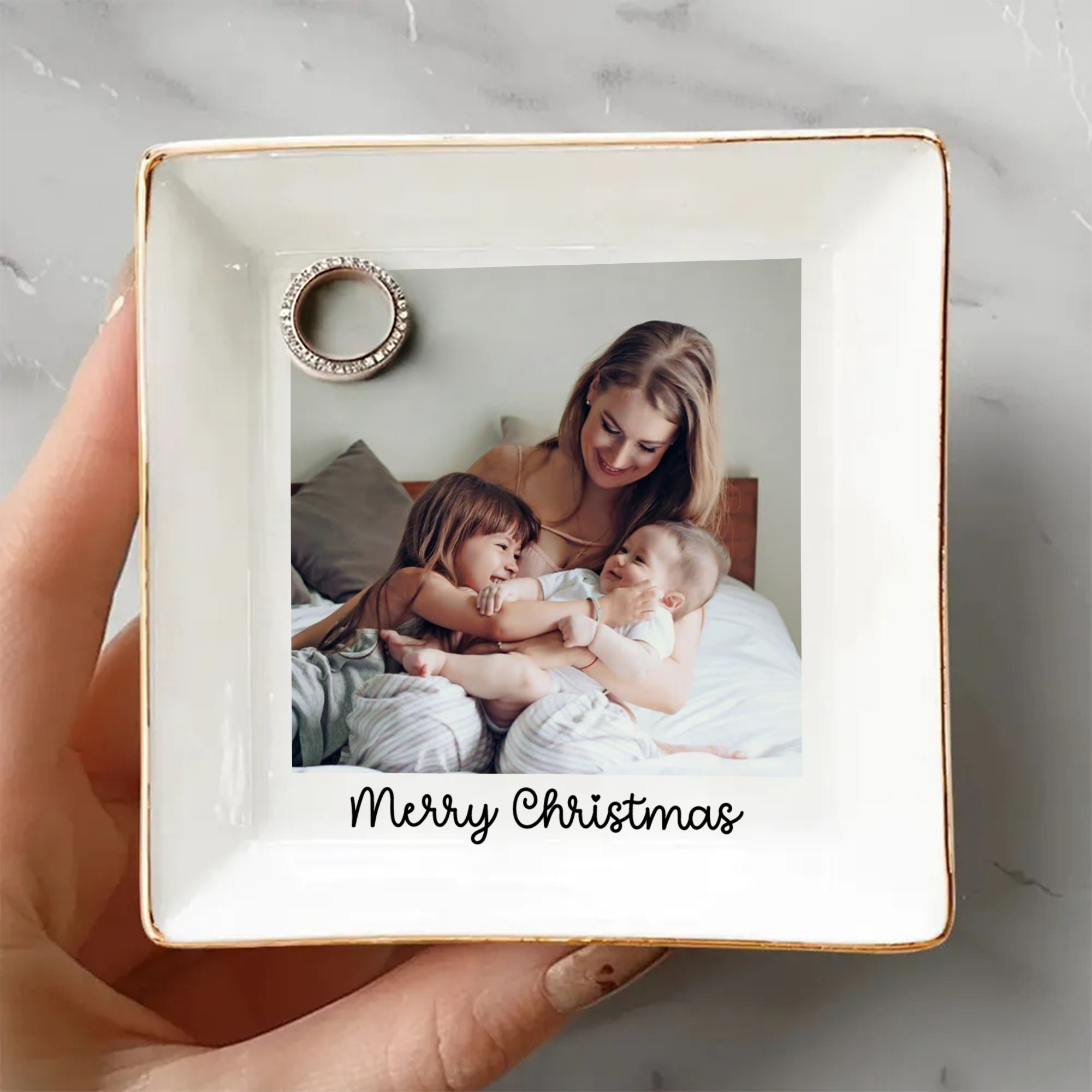 Custom Your Own Photo And Quote Jewelry Dish TH10 896545 - Image 4