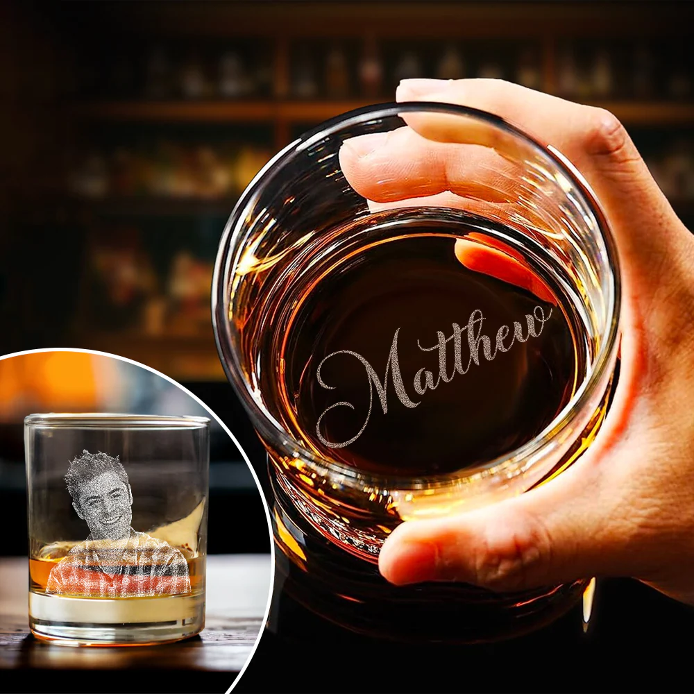 Custom Your Photo And Name Whiskey Glass TH10 892773 - Image 2