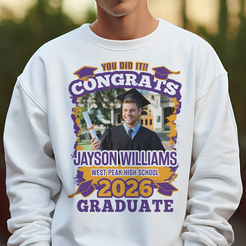 Custom Photo You Did It Congrats Graduation Shirt TA29 890273 - Image 3