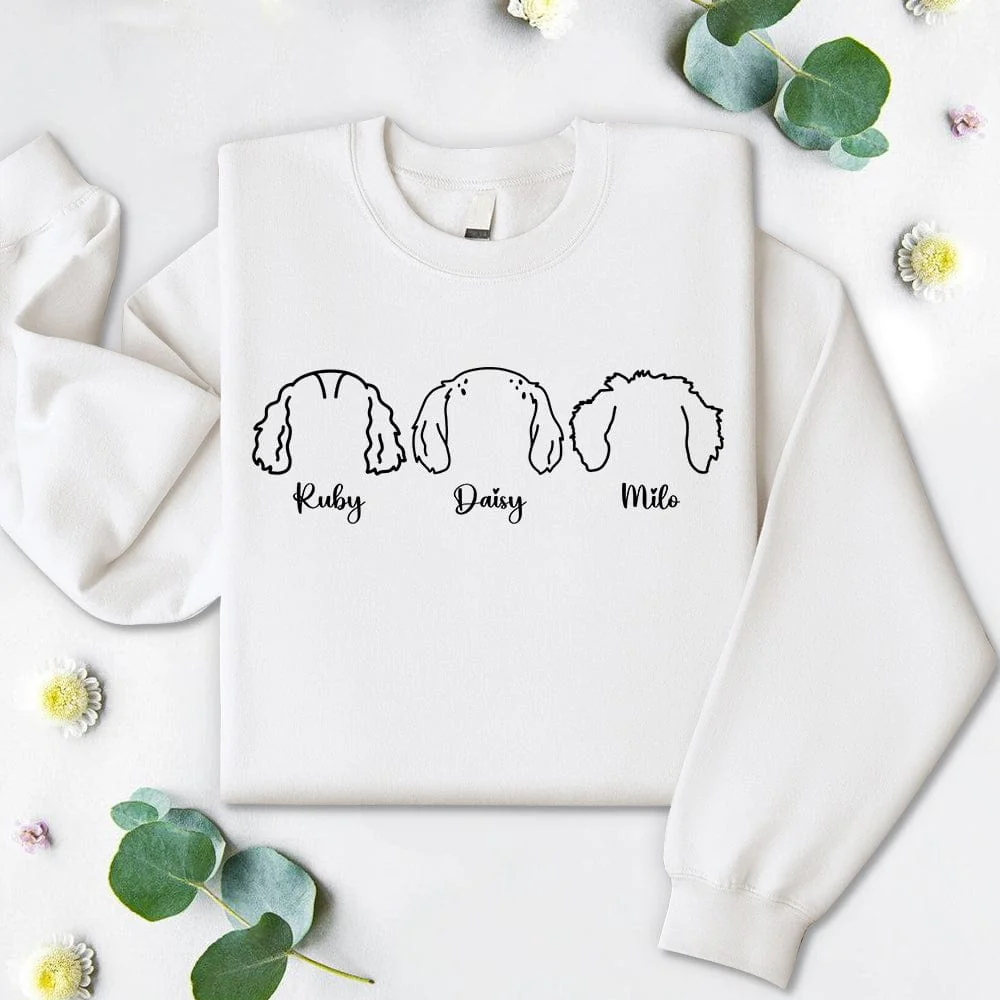 Dog Ear Line Sweatshirt Personalized Gift TA29 890281 - Image 2