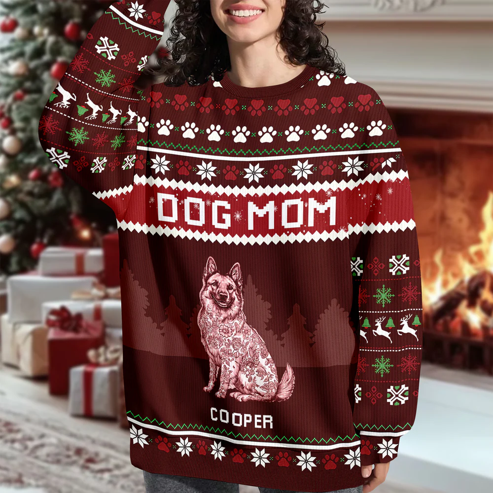 Dog Mom Dog Dad Ugly Sweater For Christmas TH10 896067 - Image 3