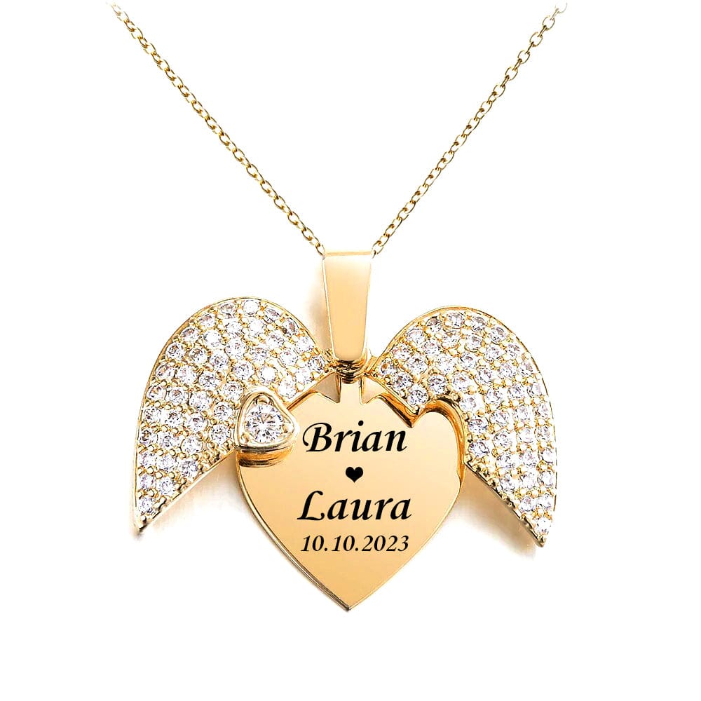 Engraved Heart Necklace Personalized Gift DA199 890263 - Image 5