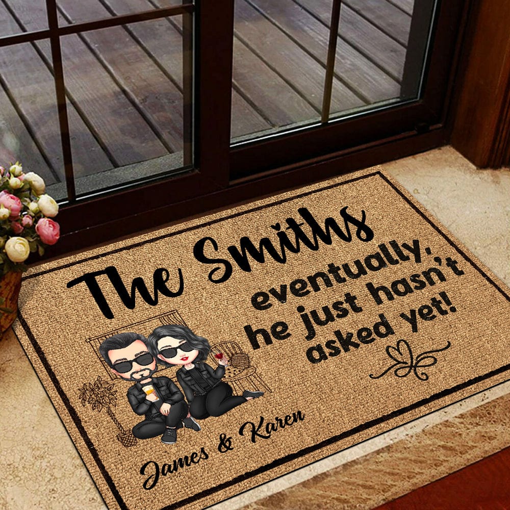 Eventually He Just Hasn‘t Asked Yet Family Doormat Personalized Gift TA29 890161 - Image 3