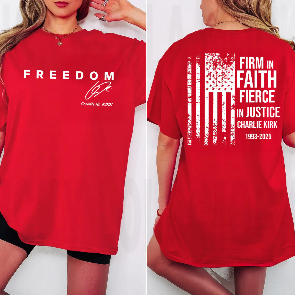 Charlie Kirk Firm In Faith Fierce In Justice Shirt TH10 896327 - Image 2