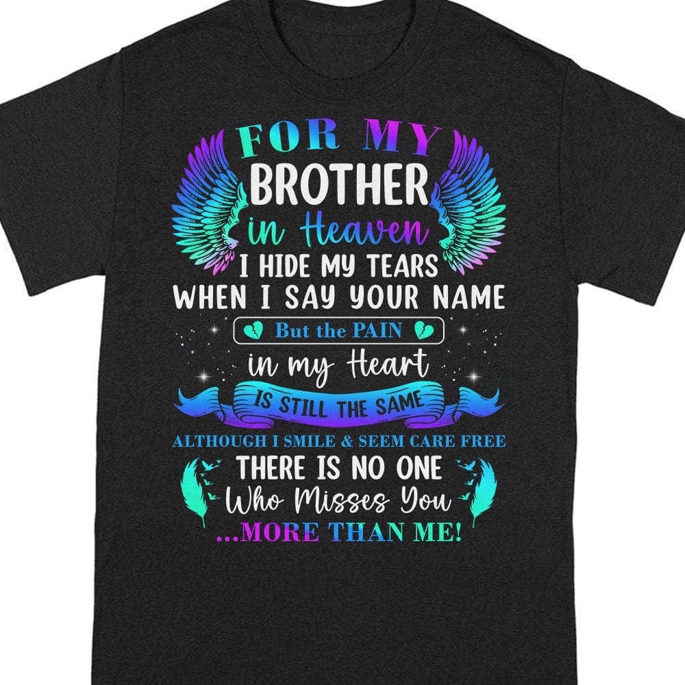 For My Family In Heaven Dark Shirt Personalized Gift K228 890007 - Image 3