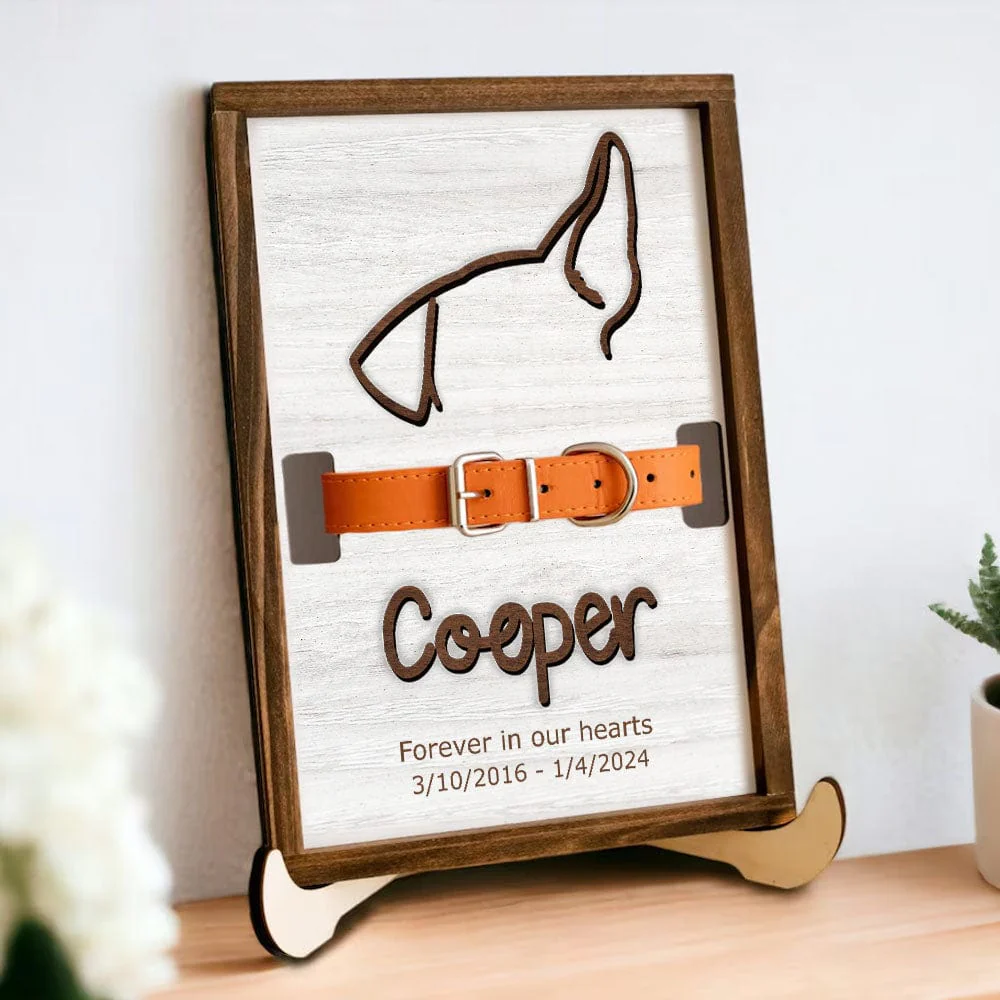 Forever In Our Heart Pet Collar Frame Personalized Gift K228 890625 - Image 3