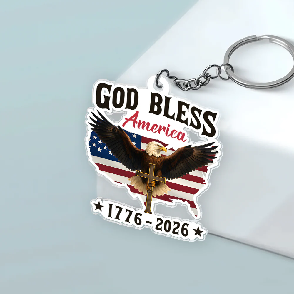 God Bless America Acrylic Keychain TH10 898939 - Image 6
