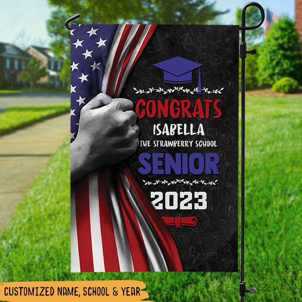 Graduation With America Flag Graduation's Day Flag HN590 - Image 4
