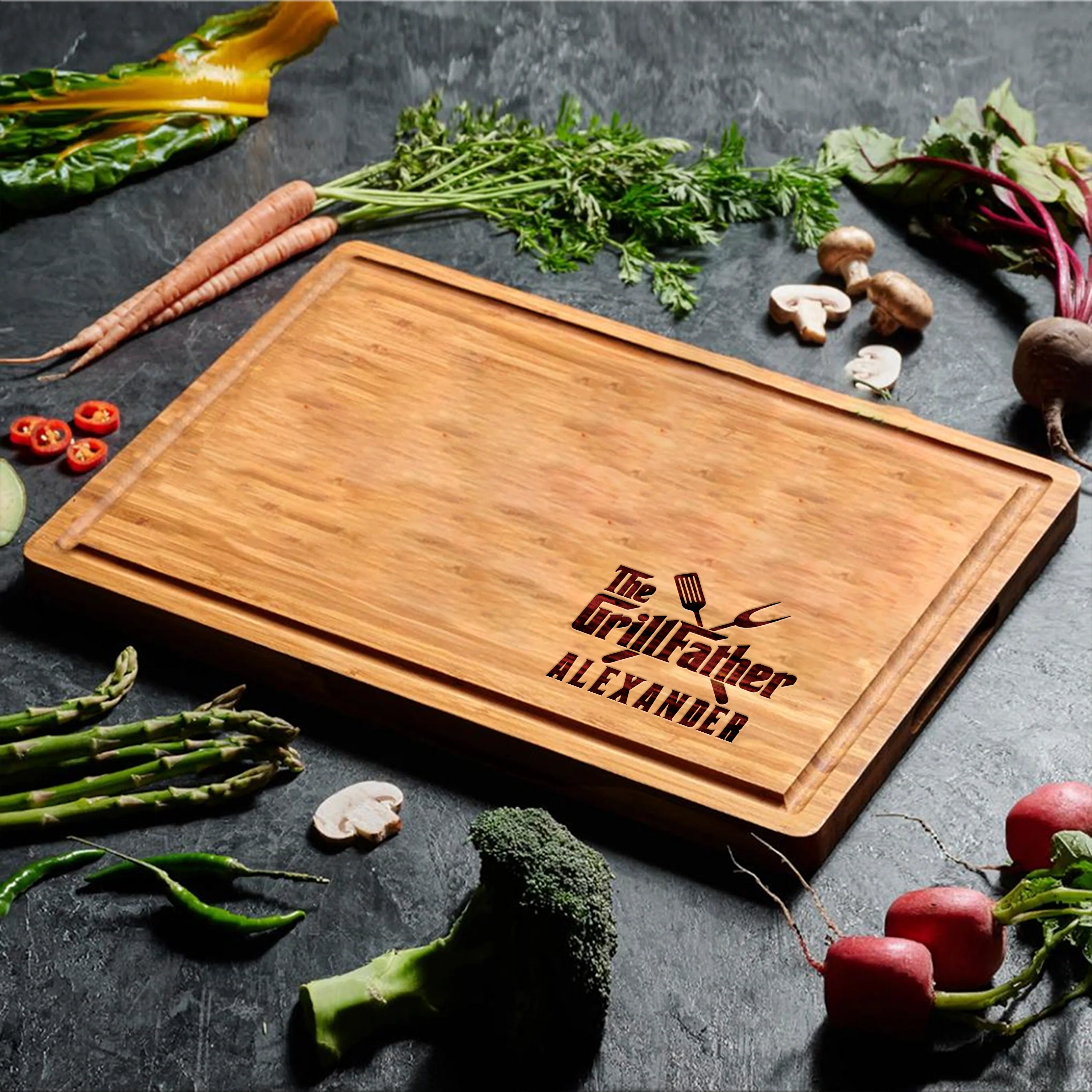 Grilling Cutting Board, Personalized Father's Day Gift for Him TH10 169719 - Image 2