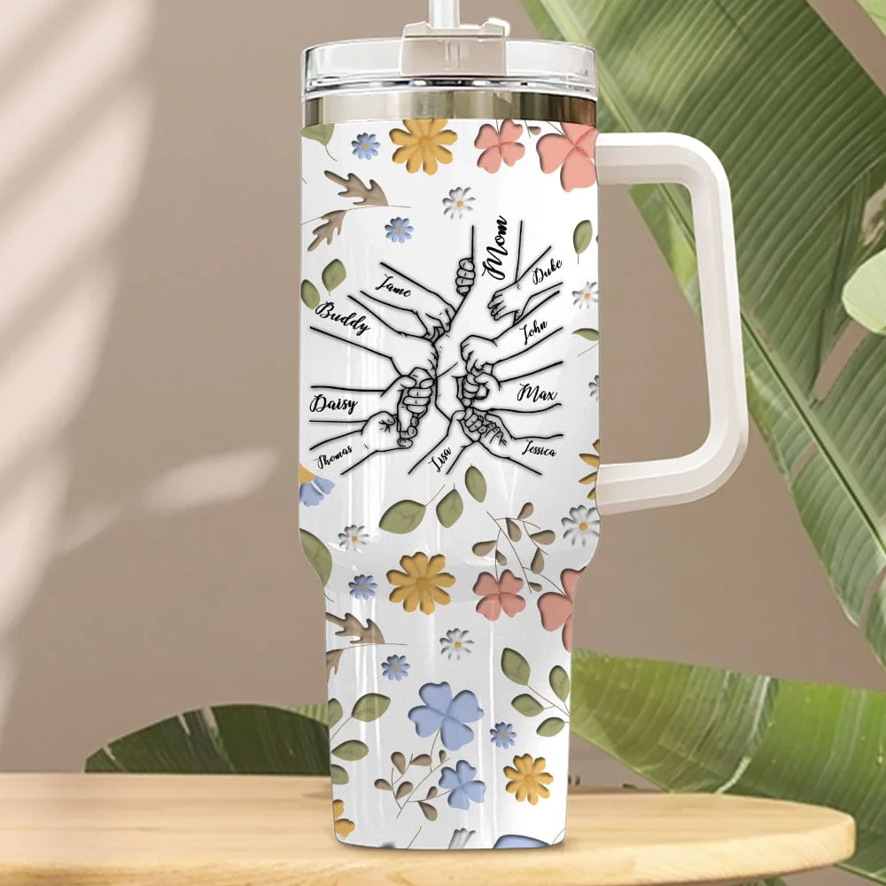 Hand In Hand I Will Always Protect You Tumbler With Iron Ring 40oz TH10 890835 - Image 2