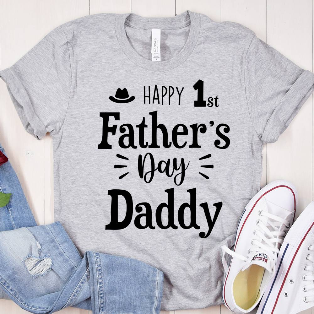 Happy 1st Father's Day Family T-shirt, HN590 - Image 2