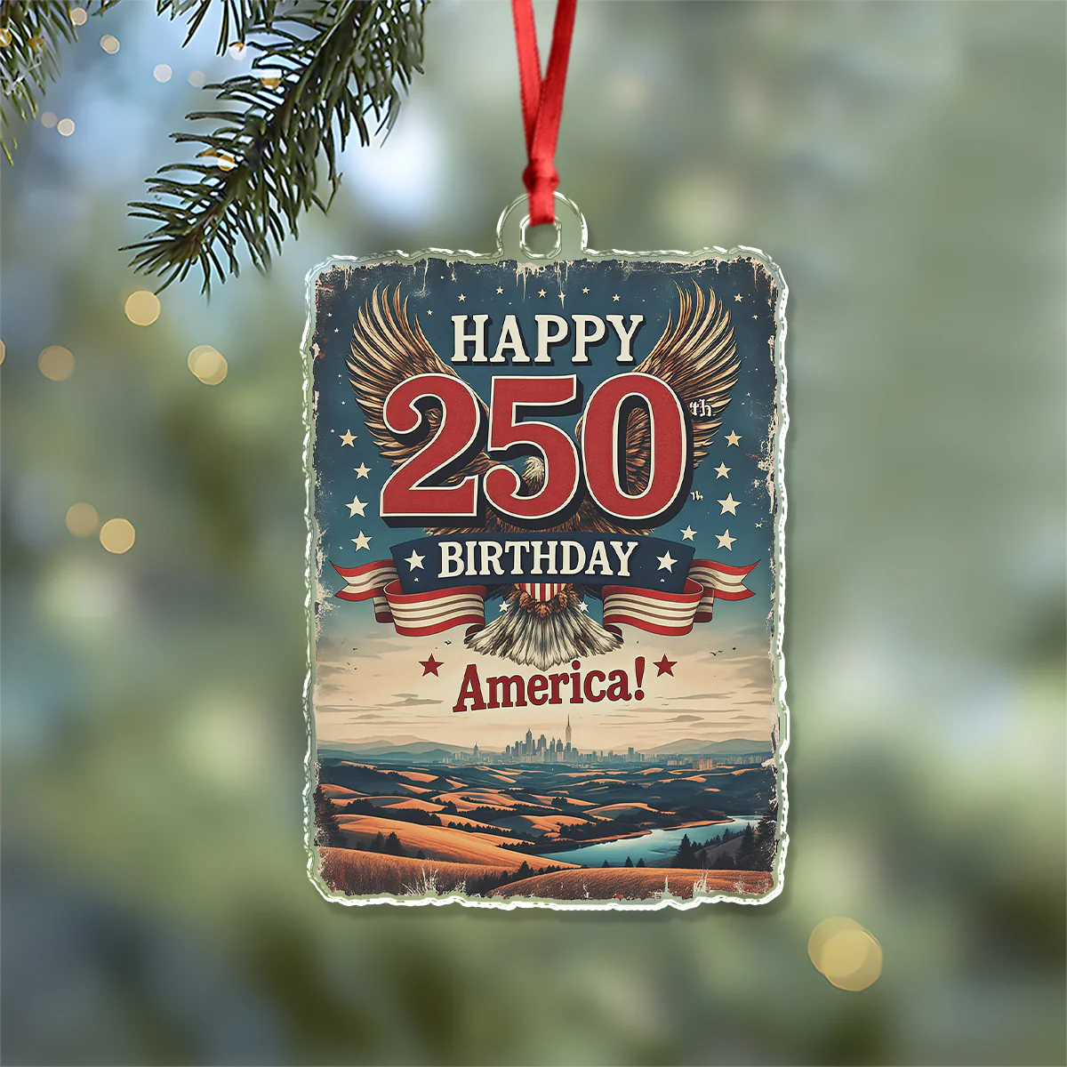 Happy 250 Birthday America Acrylic Ornament TH10 894787 - Image 2
