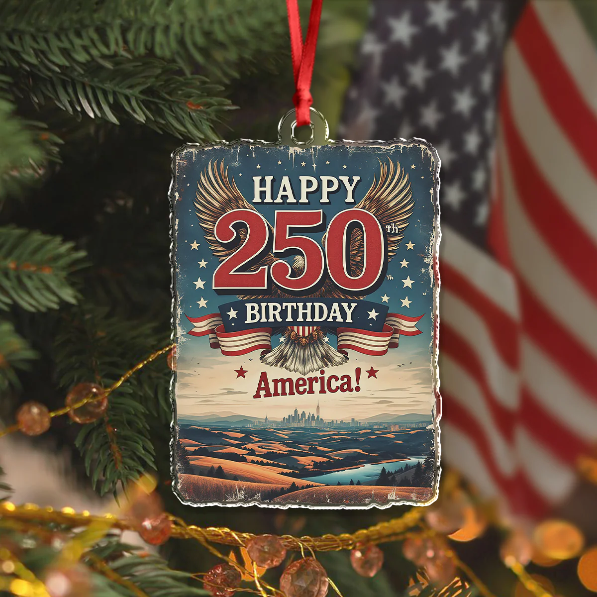 Happy 250 Birthday America Acrylic Ornament TH10 894787 - Image 3