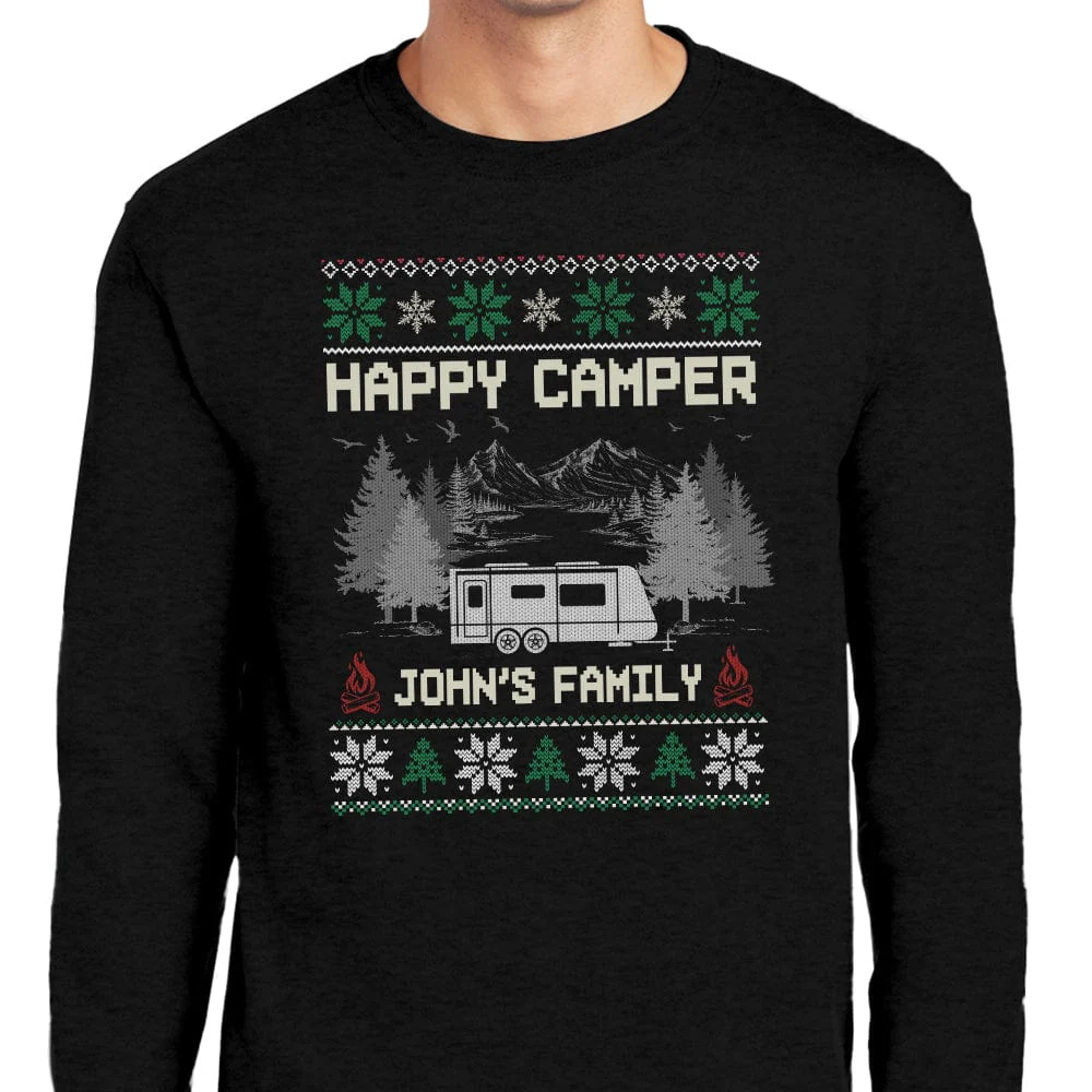 Happy Camper Christmas Sweatshirt Personalized Gift TA29 889845 - Image 2