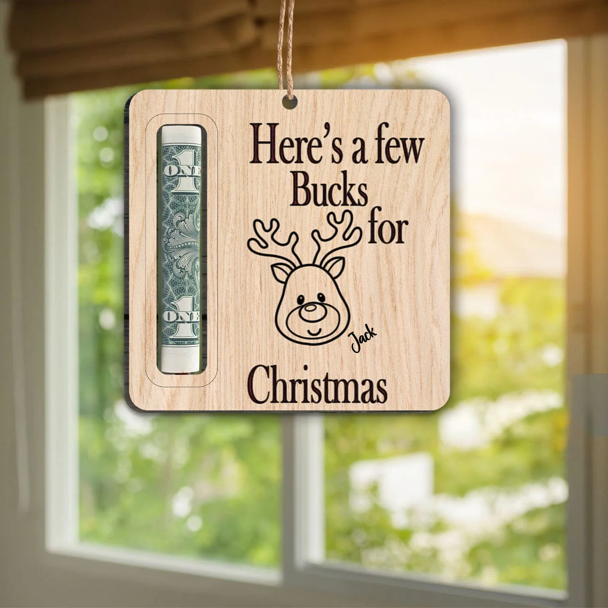 Here A Few Bucks For Christmas Money Holder Ornament Personalized Gift TH10 892009 - Image 5