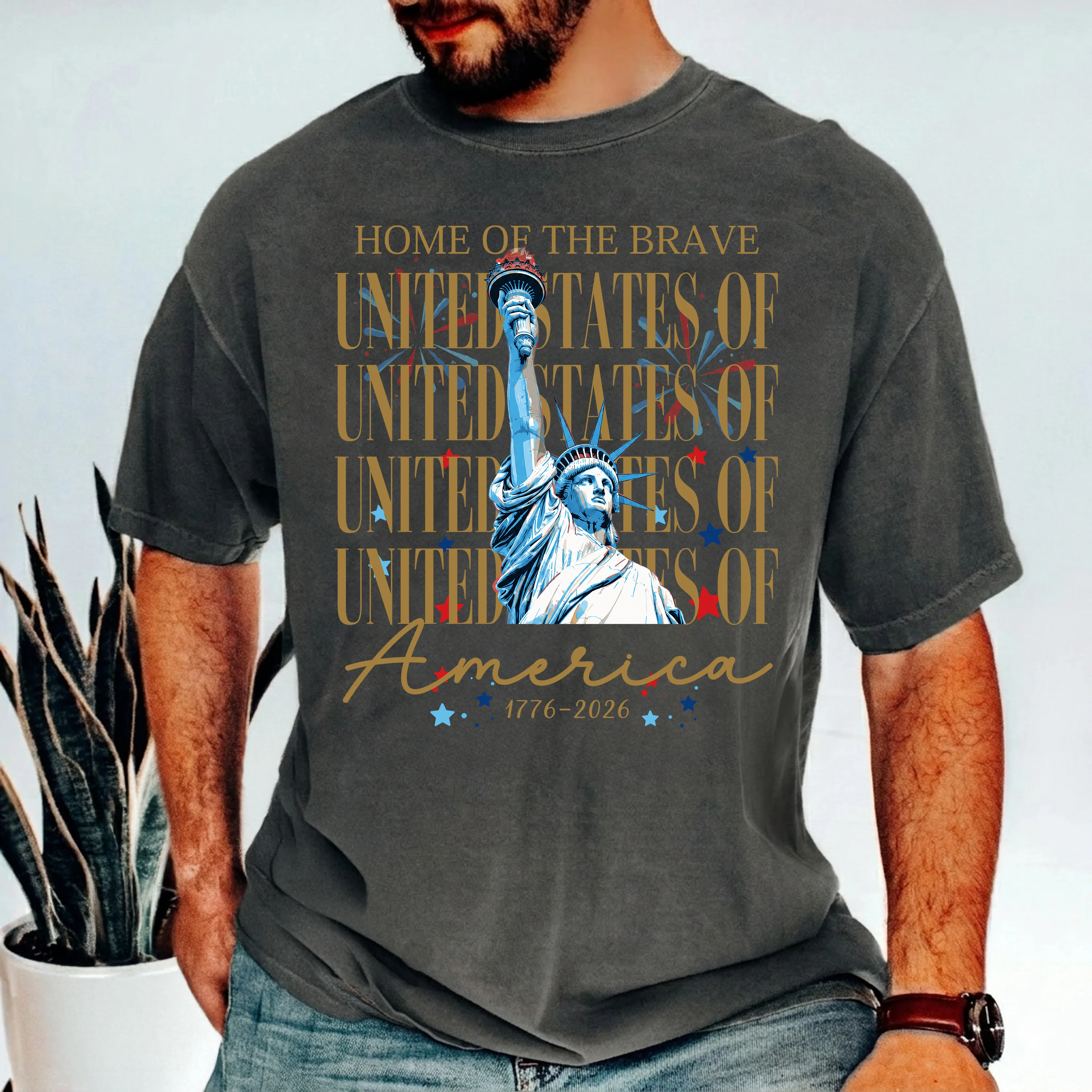 Home Of The Brave United States Of America 1776 - 2026 Comfort Shirt TH10 170147