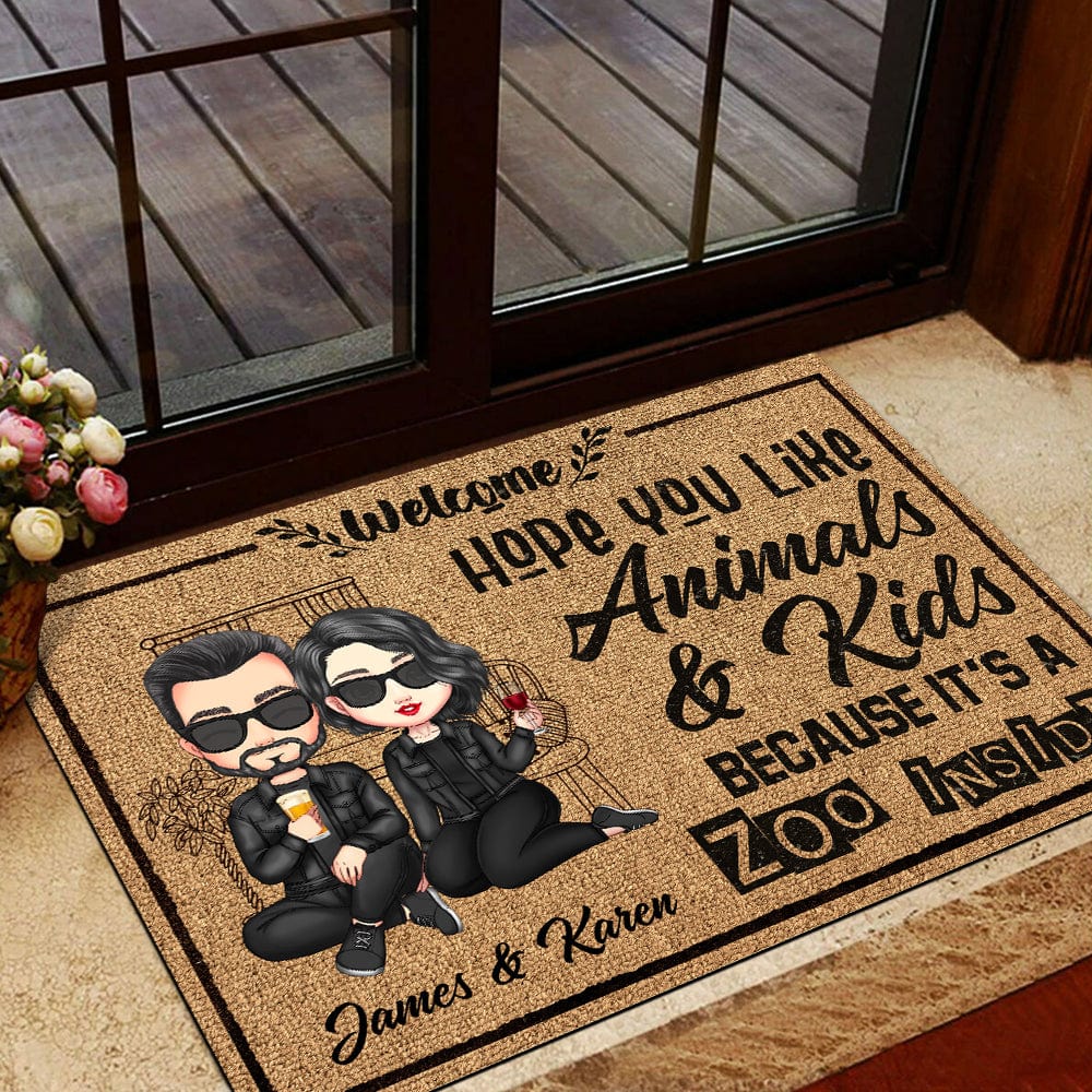 Hope You Like Animals And Kids Couple Doormat Personalized Gift TA29 890151 - Image 3