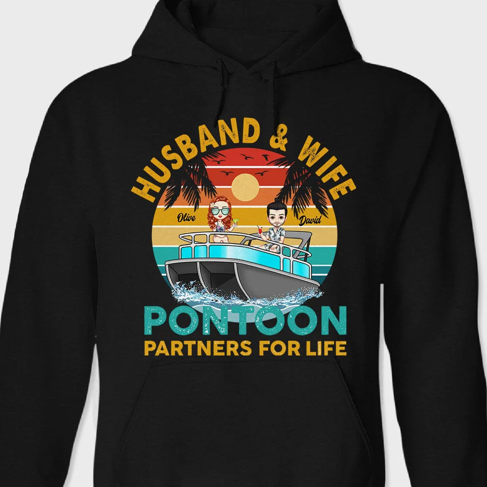 Husband And Wife Travel Partners For Life Beach Dark Shirt Personalized Gift TA29 889669 - Image 3