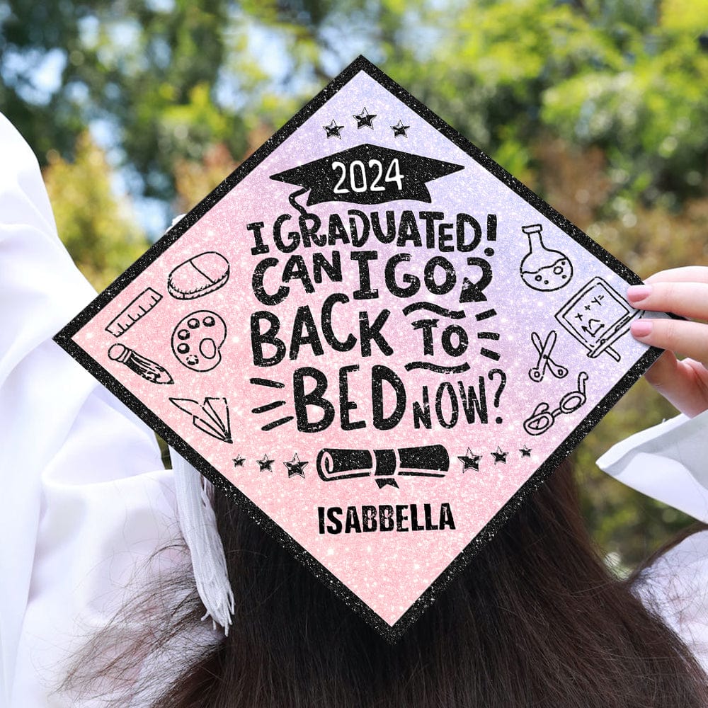 I Graduated, Can I Go Back To Bed Now Tassel Toppers, Graduation Gift HN590 - Image 2