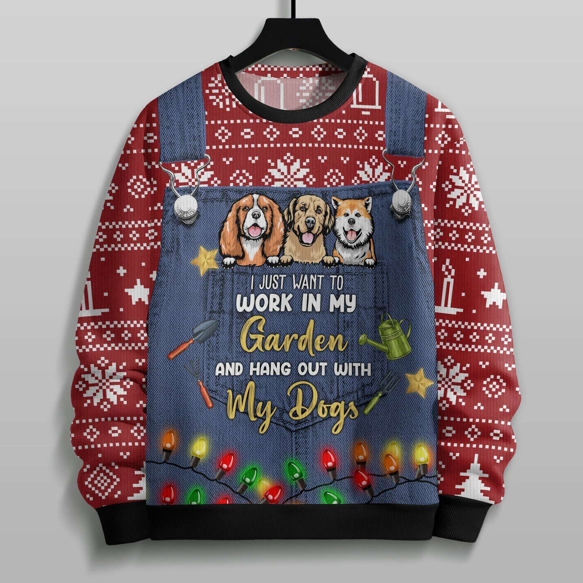 I Just Want To Work In My Garden And Hang Out With My Dog AOP Ugly Sweater Personalized Gift TH10 891707 - Image 4