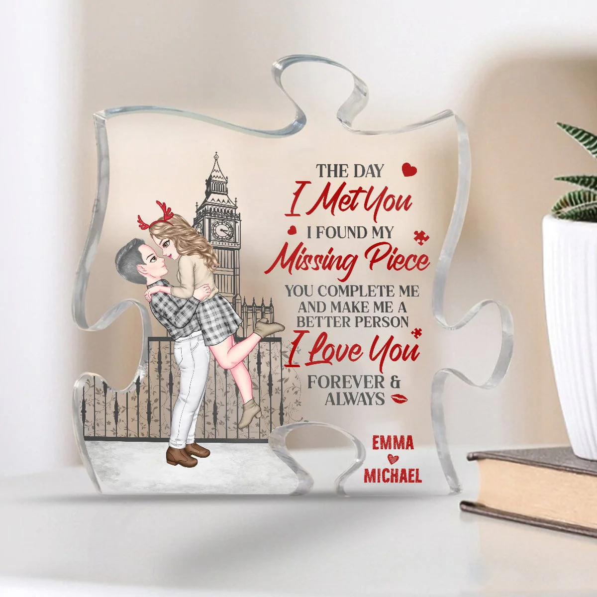 I Love You Forever And Always Valentine's Day Transparent Plaque Personalized Gift TA29 890299 - Image 3