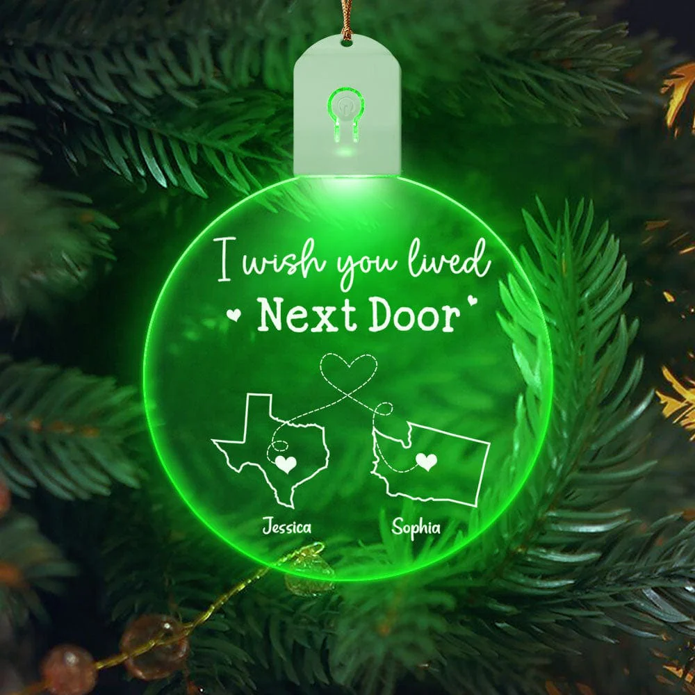 I Wish We Lived Closer Bestie Acrylic LED Ornament Personalized Gift TH10 892141 - Image 3